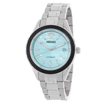 Versace Hellenyium Automatic Turquoise Dial Mens Watch VEQCA0324