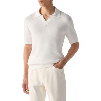 Ermenegildo Zegna Premium Cotton Polo Shirt in White at Nordstrom, Size 46 Us