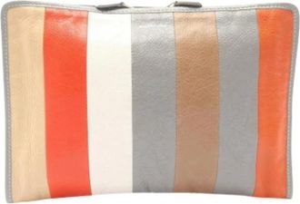 Balenciaga Pre-owned Clutches, female, Multicolor, Size: ONE SIZE Pre-owned Bazar Leather Clutch Bag