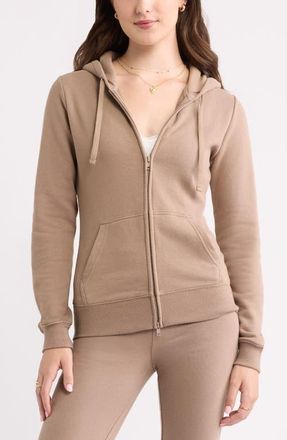 BP. Slim Fit Zip Hoodie in Brown Trail at Nordstrom, Size Xx-Small