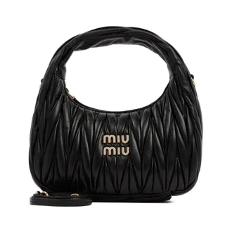 ★TOUT Y EST★ Miu Shoulder Bag Jade Black 09L1210D2K Medium leather shoulder bag in black - Miu Miu | Mytheresa