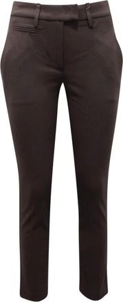 Dondup Groene wollen blend broek - Dames - Slim Fit Broeken - Groen - W31 - Wol - Broeken