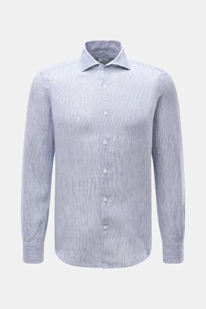 Braun Hamburg Men - Leinenhemd Haifisch-Kragen navy/wei&szlig; gestreift