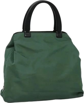 Prada Pre-owned Vintage Handtas - Dames - Vintage Handtas - Groen - ONE Size - Nylon - Vintage