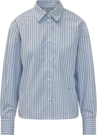 Victoria Beckham Blue Relaxed Stripes Shirt
