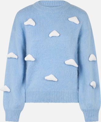 MC2 Saint Barth Brushed Knit Sweater With Clouds Details