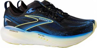 Brooks Mens Glycerin Gts 22 Running Shoes In Black/cobalt/neo Yellow