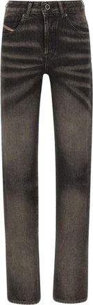 Diesel D-Heel-FSJ Katoenen Denim Jeans - Dames - Regular Fit Jeans - Zwart - W28 - Katoen - Jeans