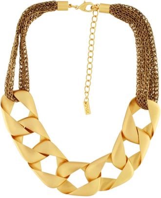 Dansk Copenhagen Accessoires, Dames, Geel, ONE Size, Chunky Chain Ketting voor Stijlvolle Look