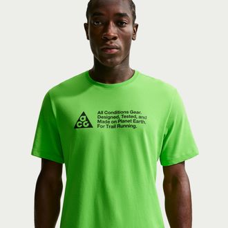 Nike Mens Nike ACG Dri-FIT Trail Running T-Shirt in Green | IO9629-307