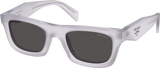 Prada Grey Rectangular Ladies Sunglasses PR C06S 22G08Z 50