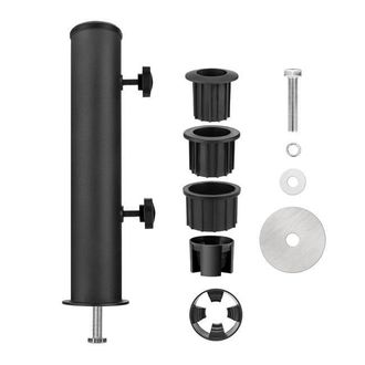 No Brand Base Universal Para Sombrilla, Incluye Tubo De Inserci&oacute;n Y Manguito De Sujeci&oacute;n Del M&aacute;stil, Apta Para Uso En Exteriores Y Jardines, Color Negro