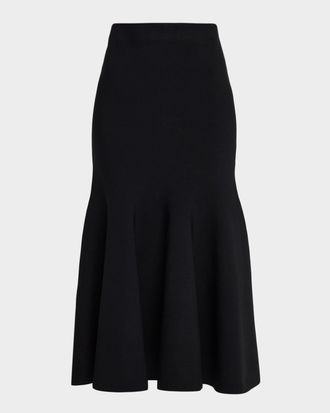 Et Ochs Flynn Knit Fit-&-Flare Midi Skirt