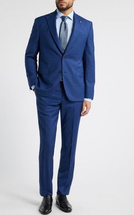 Jack Victor Esprit Plaid Super 110s Wool Suit in Navy at Nordstrom, Size 38Short