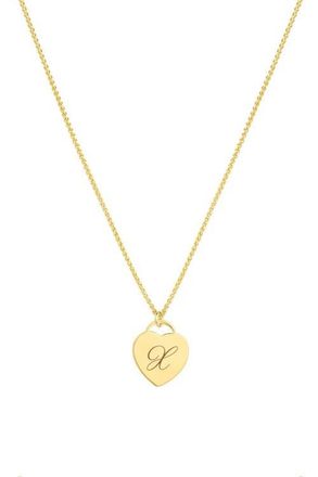 Set & Stones Alice Initial Heart Necklace in Gold /X at Nordstrom