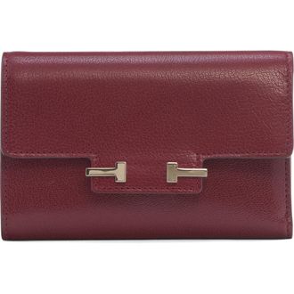 Tom Ford Double T Leather Wallet in Ruby Red at Nordstrom