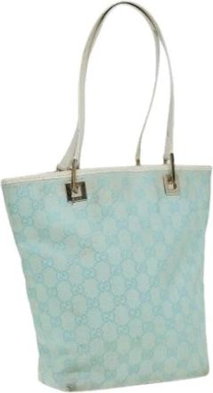 Gucci Pre-owned Canvas gucci-bags - Dames - Vintage Shopper - Blauw - ONE Size - Vintage