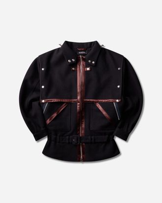 Kiko Kostadinov Women s Heron Belted Jacket Midnight Blue