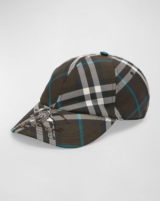Burberry Mens EKD Check Baseball Cap