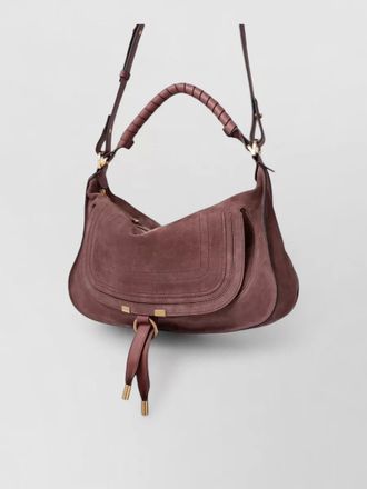 Chlo&eacute; marcie small suede clutch bag