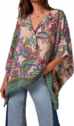 Johnny Was Aletika Poncho In Light Paisley