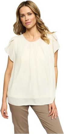 2-Biz 829 Cloud Blouse - Dames - Blouses - Beige - M - Overhemden