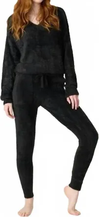 PJ Salvage Cozy And Chic Pajama Set In Black
