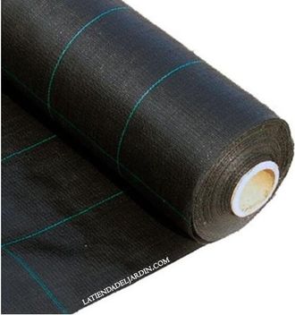No Brand Suinga - Malla Antihierbas Negra 2 X 100 M, 130 Gr/m2, Malla Geotextil Permeable Al Agua Transpirable. Protecci&oacute;n Contra Malas Hierbas