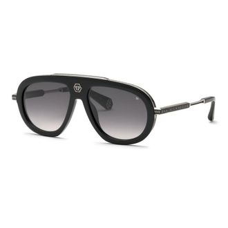 Philipp Plein Philipp Plein Sunglasses Aviator Full Rim, Black Frame And Grey Gradient Lens Spp151V700Y