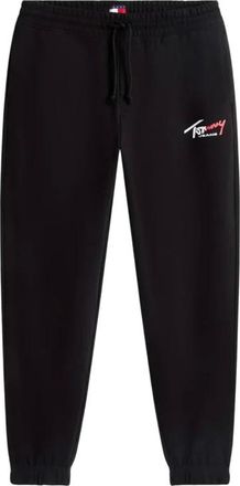 Tommy Jeans TJM Regular Signature Sweatpant - Heren - Broeken - Zwart - Maat: XS Katoen