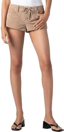 Blank NYC Low Rise Suede Micro Shorts in Latte Frappe at Nordstrom, Size 27