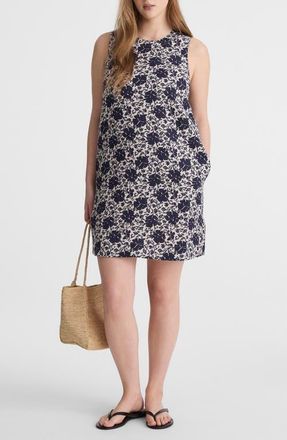 Madewell Sleeveless Mini Shift Dress in Oat at Nordstrom, Size Xx-Small