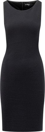Emporio Armani Jacquard Jersey Schedejurk van Wolmix - Dames - Casual kleedjes - Blauw - M - Wol - Kleedjes