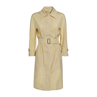 Max Mara Dames, Mantels, Beige, Maat: XS Katoen