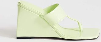 Topshop Archer - Sandali infradito color lime con zeppe-Verde