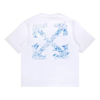 Off-white Paint Splatter Arrow Diag Fit T-Shirt White 44OWOS26T064100