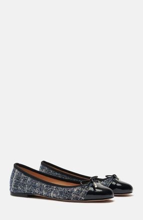 Scarosso Carla Ballerinas in Blue - Tweed at Nordstrom, Size 39.5