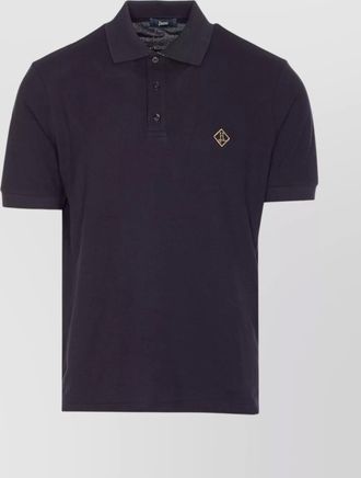 Herno cotton short sleeve polo shirt