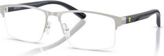 Ferrari 58mm Rectangle optical glasses in Grey at Nordstrom