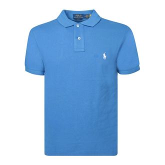 Polo Ralph Lauren Polo Shirts, male, Blue, Size: S Blue Piquet Polo Shirt