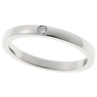 Cartier Clear Platinum Platinum 950 Band Ring (Pre-Owned)