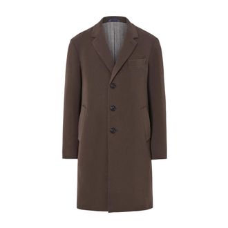 Circolo 1901 Single-Breasted Coats, male, Brown, 2XL, Brown Button-Up Coat
