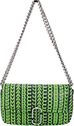 Marc Jacobs Marc Jacobs Neon Green The Monogram Leather J Marc Mini Shoulder Bag Womens Crossbody