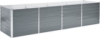 vidaXL Vidaxl - Arriate De Jard&iacute;n De Acero Galvanizado Gris 320x80x77 Cm