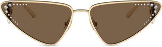 Jimmy Choo Eyewear Occhiali da sole cat-eye - Oro