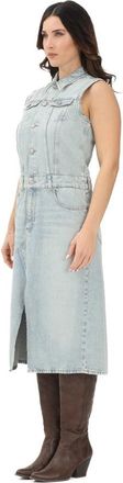 Maison Margiela Midi Jurk - Dames - Casual kleedjes - Blauw - L - Denim - Kleedjes