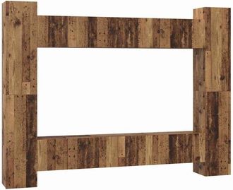 vidaXL Vidaxl - Conjunto De Mueble De Tv 10 Pcs Madera Vieja 30.5 X 30 X 90 Cm