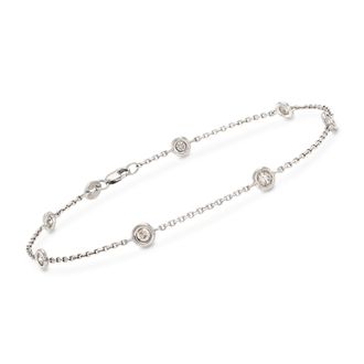 Ross-Simons Diamond Bracelet in 14kt White Gold
