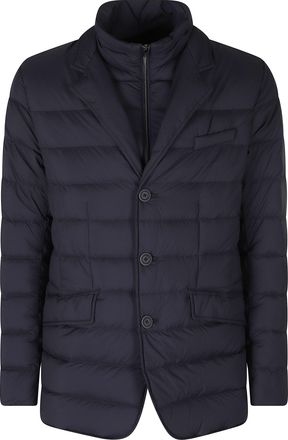 Herno Blue Quilted Polyamide Light Down Jacket