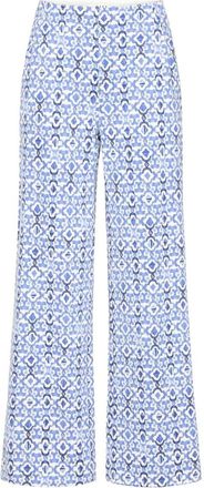Ichi Wijde Broek - Dames - Wijde Broeken - Blauw - M - Broeken